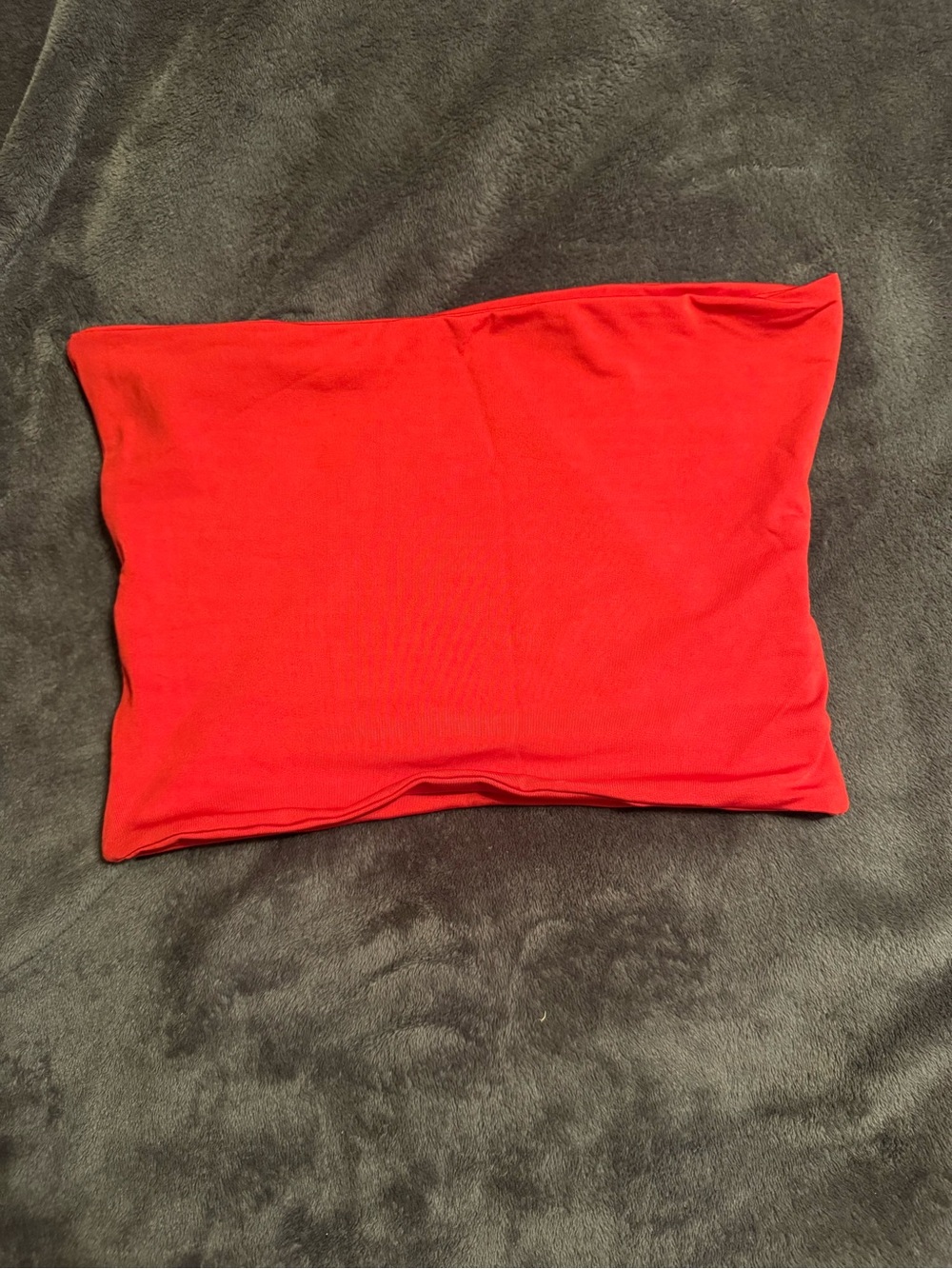 SHEIN Red Strapless Crop Tube Top